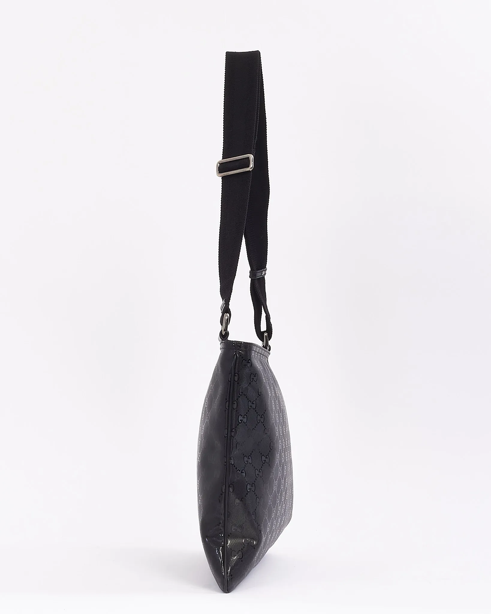 Gucci Black Crystal GG Monogram Canvas Messenger Bag