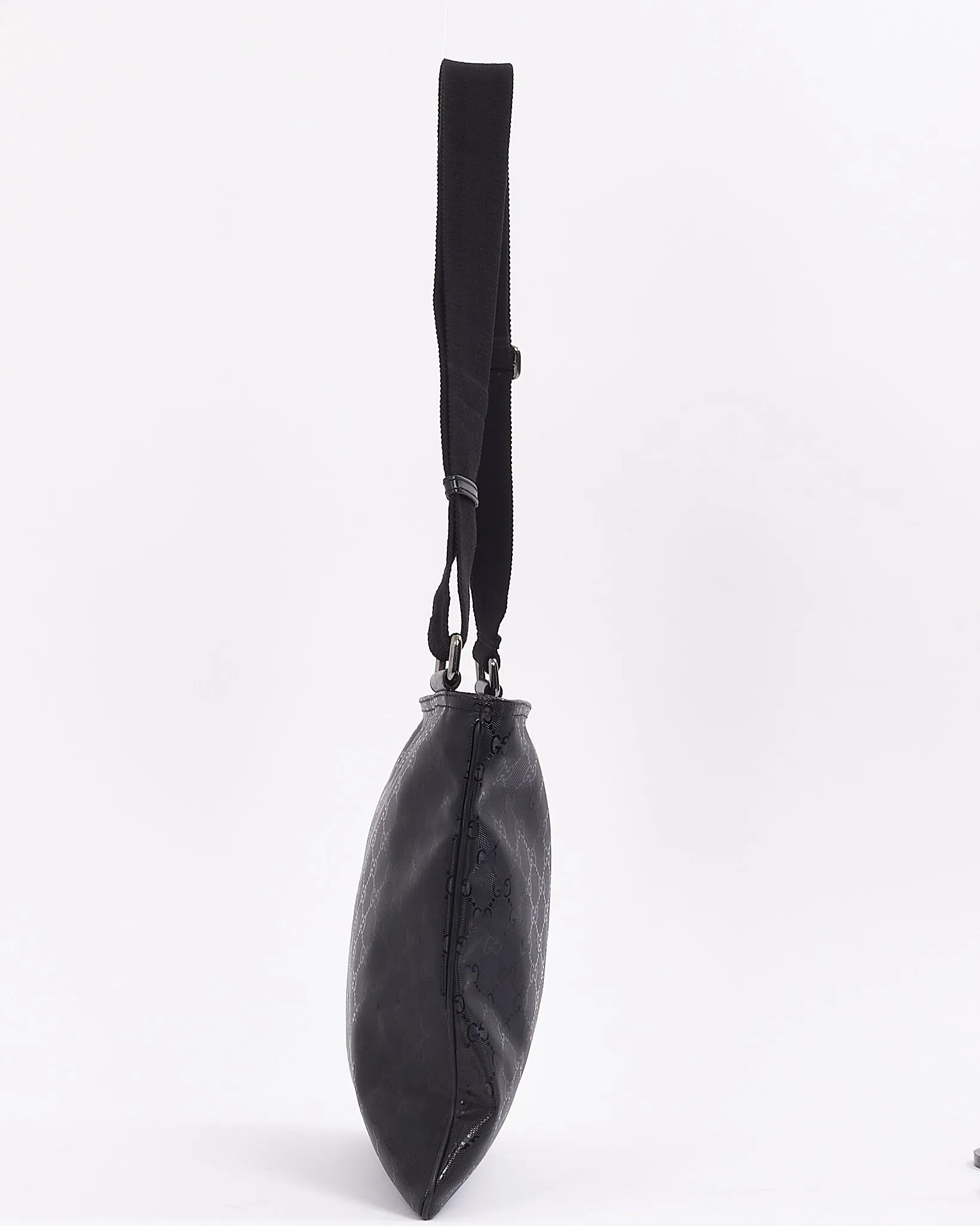 Gucci Black Crystal GG Monogram Canvas Messenger Bag