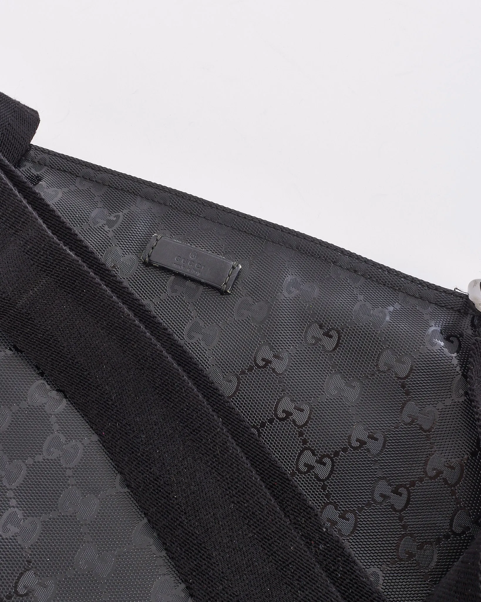 Gucci Black Crystal GG Monogram Canvas Messenger Bag
