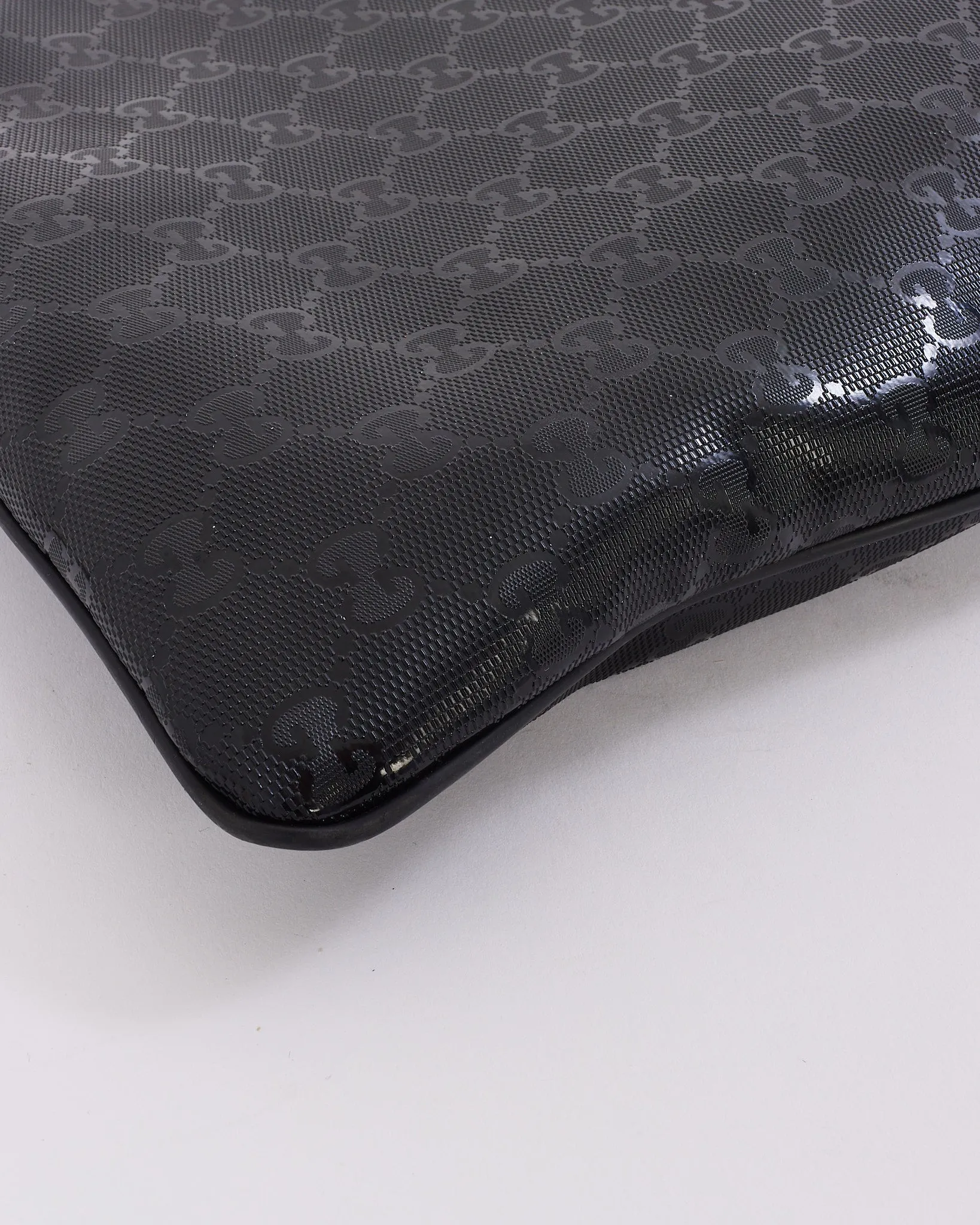 Gucci Black Crystal GG Monogram Canvas Messenger Bag
