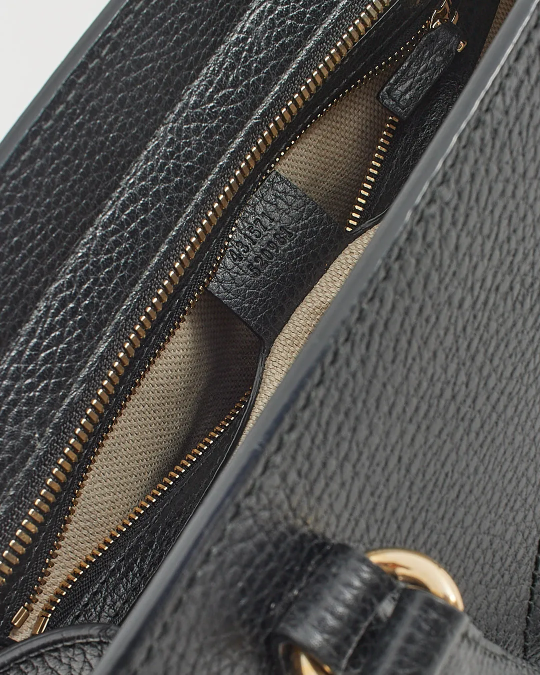 Gucci Black Leather Soho Medium Satchel Top Handle