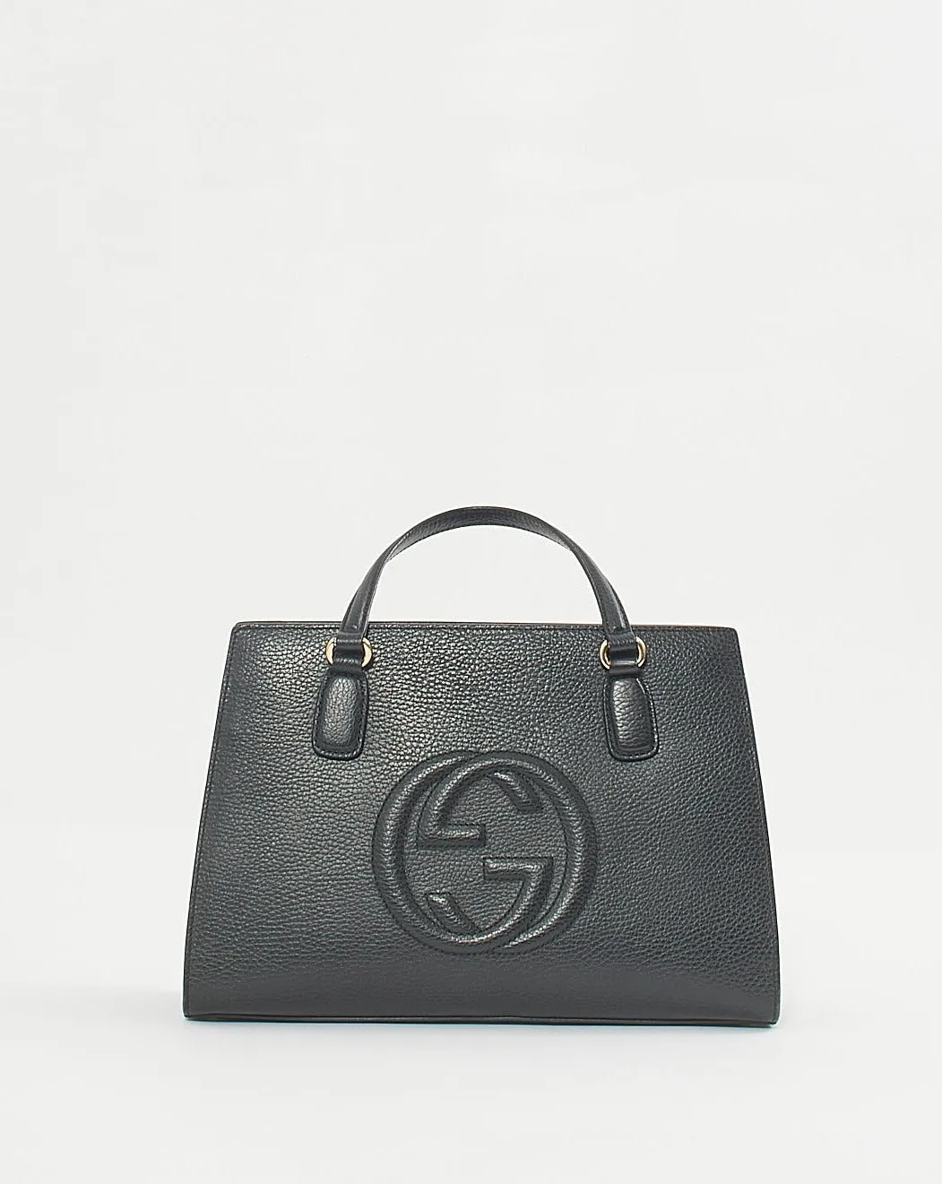 Gucci Black Leather Soho Medium Satchel Top Handle