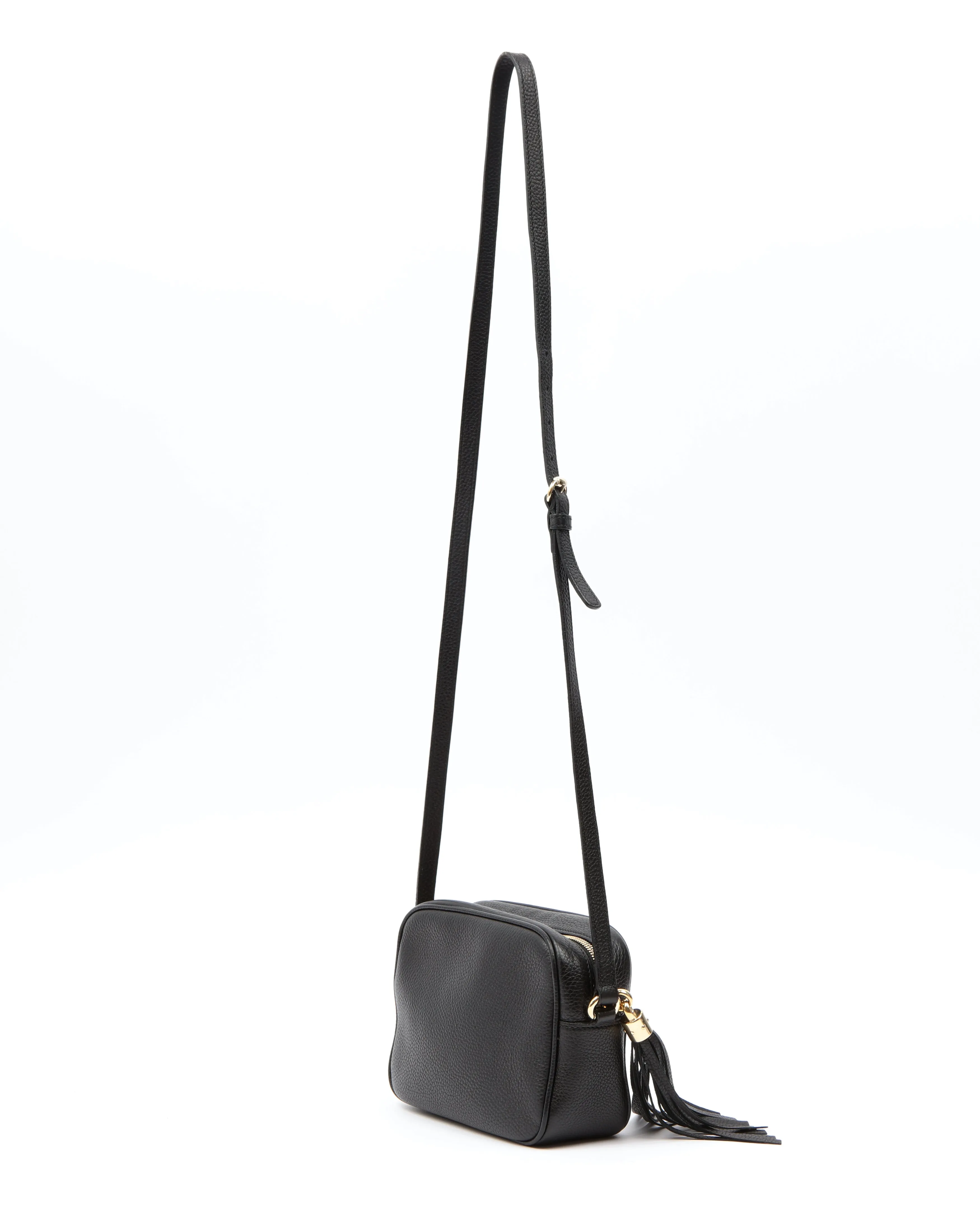 Gucci Black Pebbled Leather Disco Soho Crossbody Bag