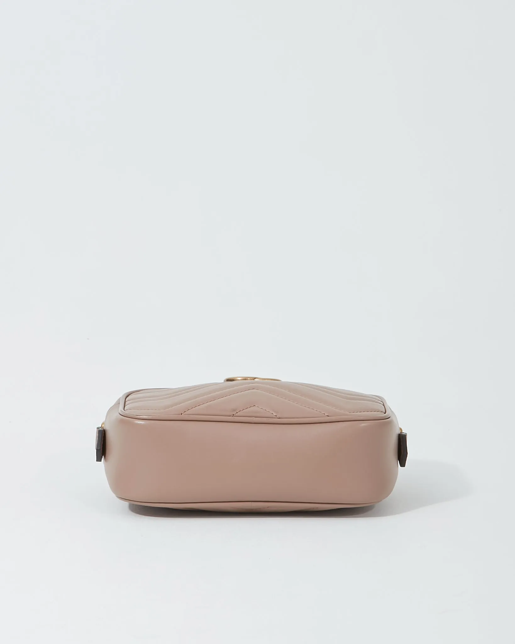 Gucci Dusty Pink Chevron Mini Marmont GG Camera Bag