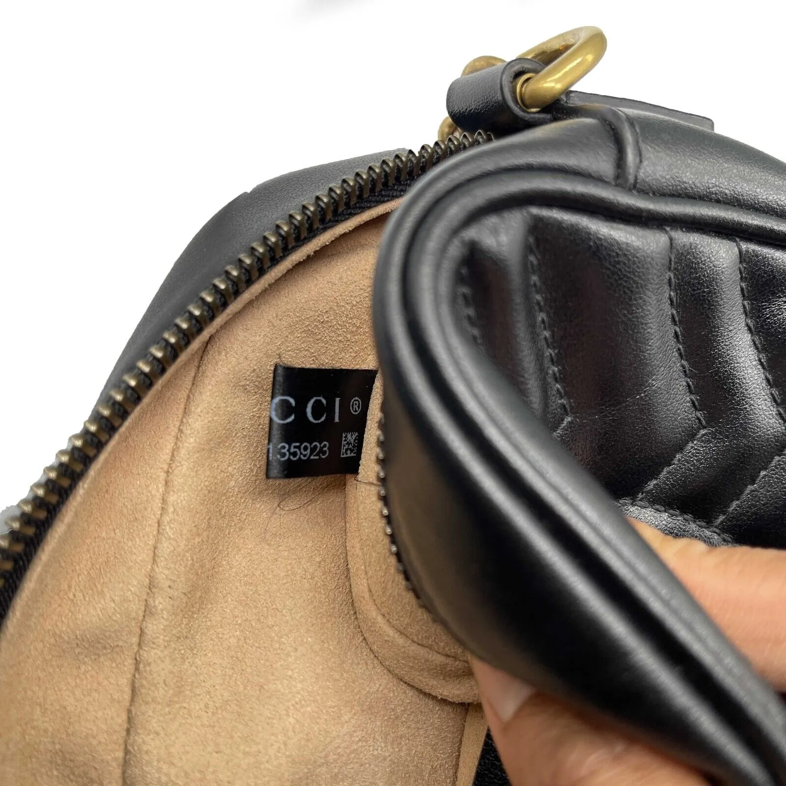 Gucci - GG Black Marmont Matelassé Mini Camera Bag
