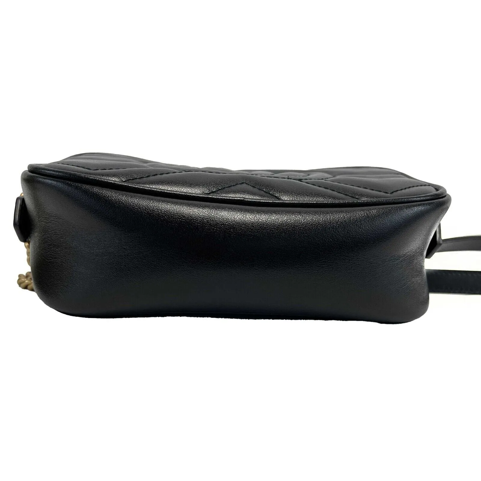 Gucci - GG Black Marmont Matelassé Mini Camera Bag