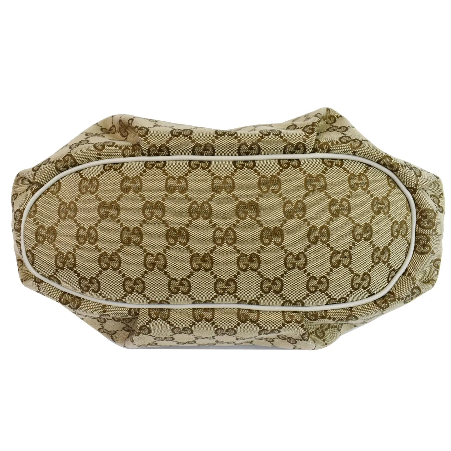 GUCCI GG Plus Supreme Canvas Messenger Shoulder Bag Beige 388930