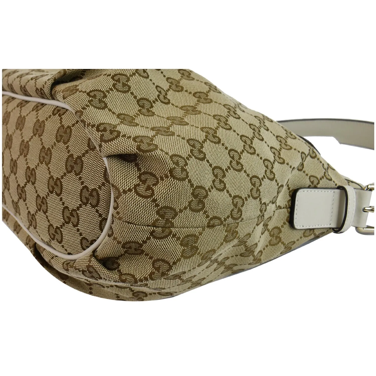 GUCCI GG Plus Supreme Canvas Messenger Shoulder Bag Beige 388930