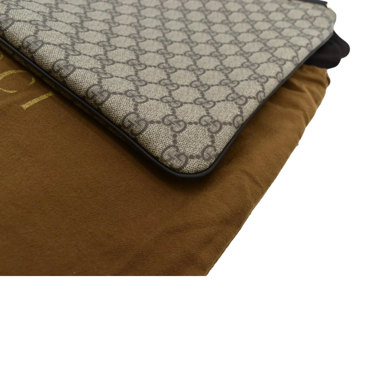 GUCCI GG Supreme Canvas Messenger Shoulder Bag Beige 201446