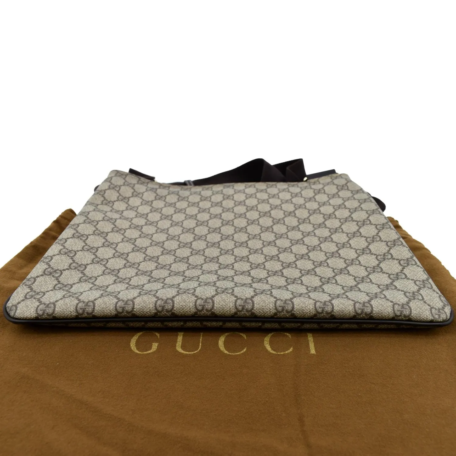GUCCI GG Supreme Canvas Messenger Shoulder Bag Beige 201446