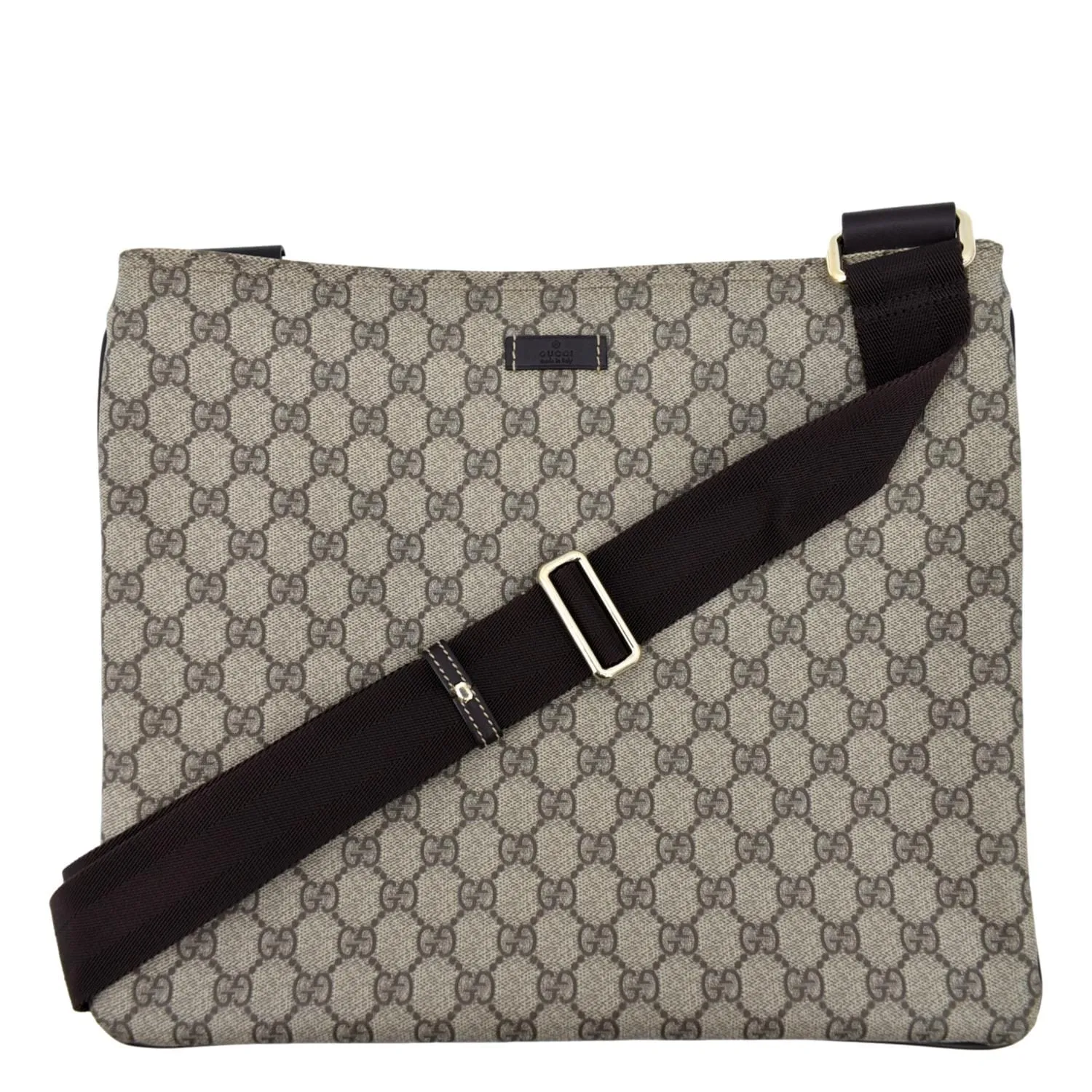 GUCCI GG Supreme Canvas Messenger Shoulder Bag Beige 201446
