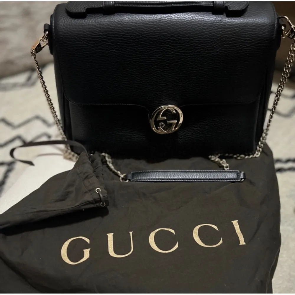 Gucci Interlocking GG Leather Crossbody Bag