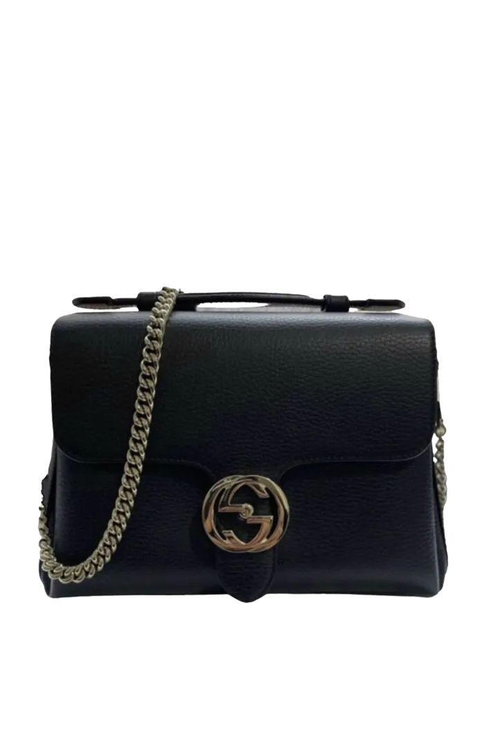 Gucci Interlocking GG Leather Crossbody Bag