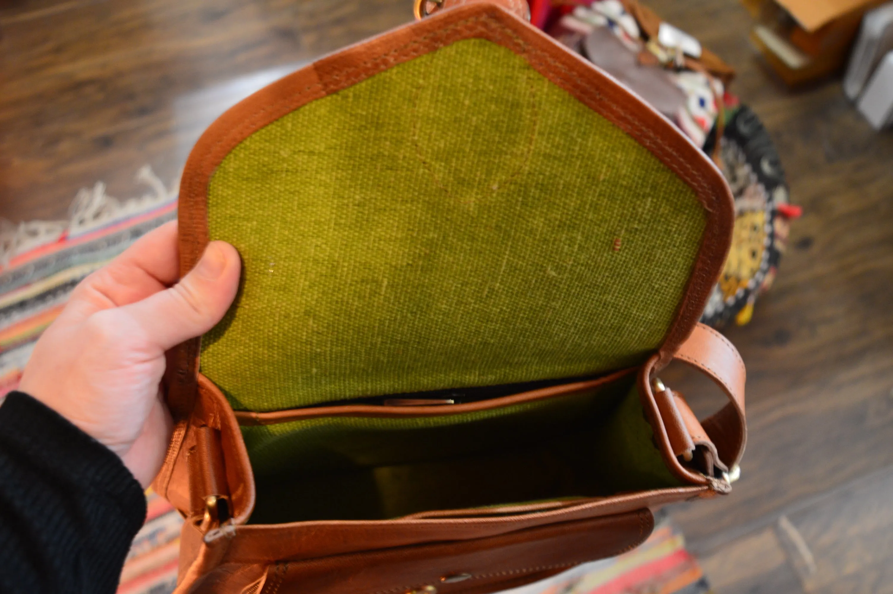 Handmade Leather Saddle Bag