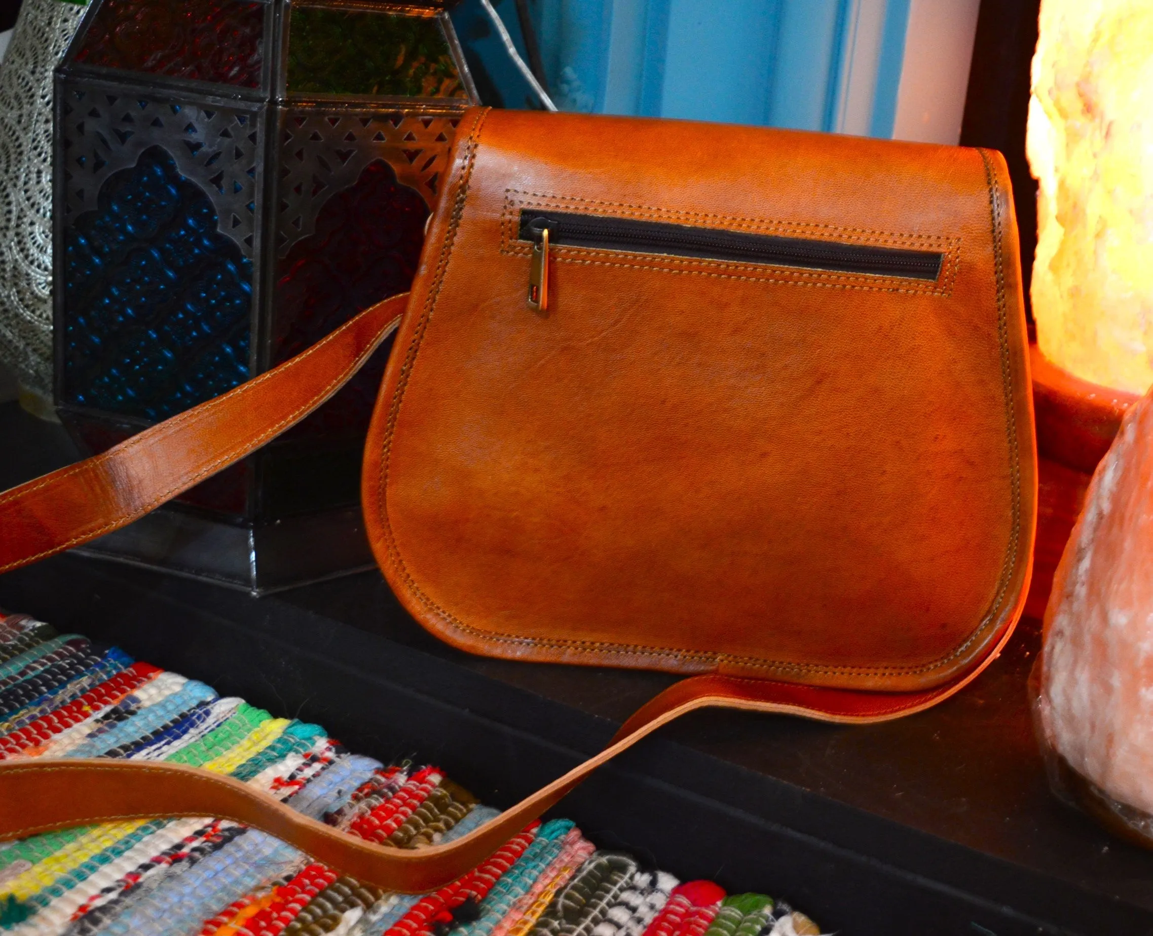 Handmade Leather Saddle Bag