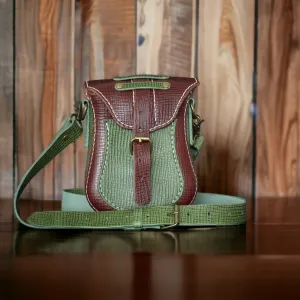 Handmade Petit Leather Crossbody Bag- Adjustable Strap