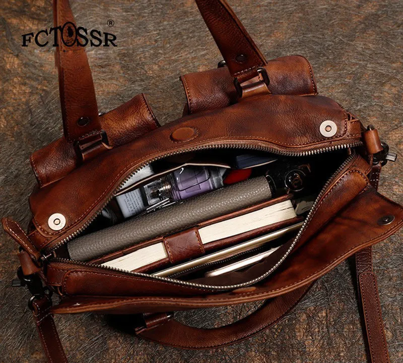 Handmade Red Leather Womens Satchel Shoulder Bag Best Handbag Vintage Crossbody Purses for Ladies