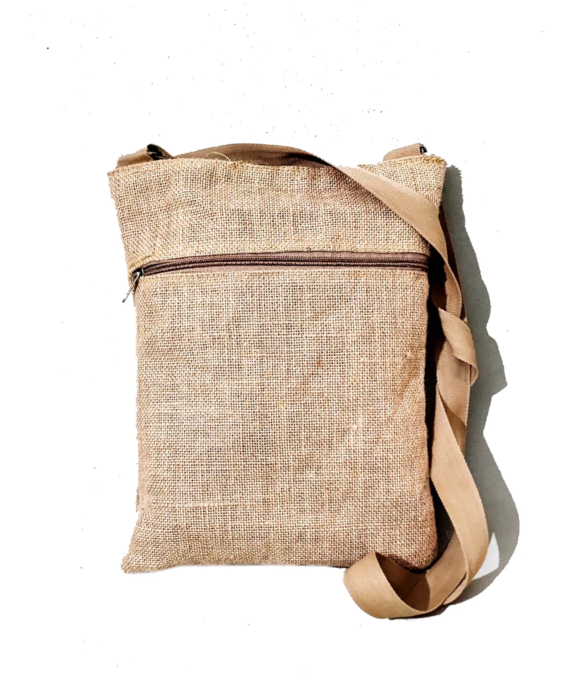 Handmakers Natural Jute Sling Bags for Mobiles, Makeup Kit and other neccessary item  for Gym ,Travel