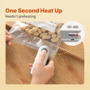 Heat Sealing Machine 2 In 1 Cutting And Sealer Usb Rechargeable Food Sealer Mini Sealer For Snack Storage Food Sealer For Chip Bags, Plastic Bags, Food Storage,