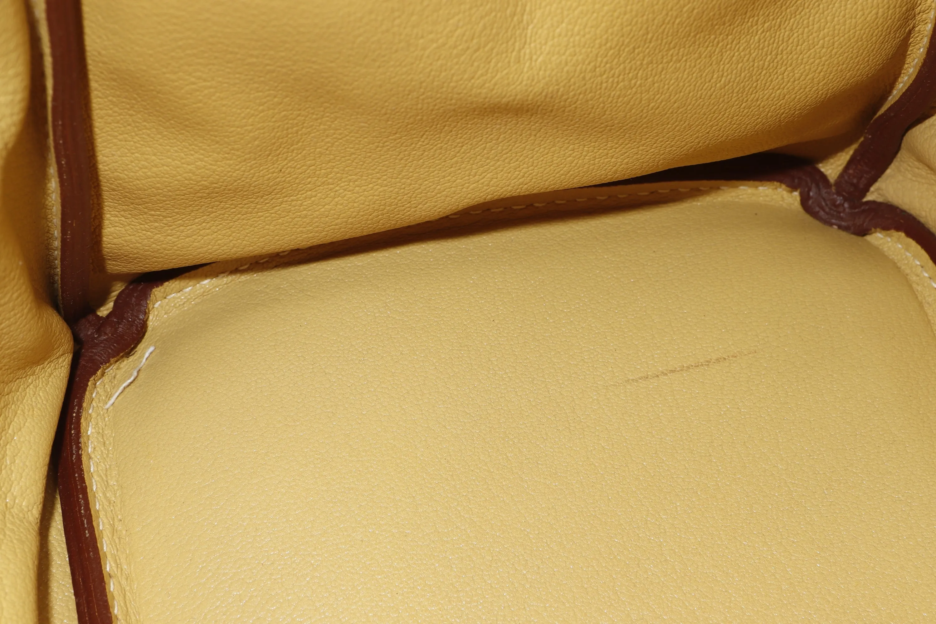 HERMES BIRKIN 35 (STAMP L) MOUTARDE CLEMENCE LEATHER GOLD HARDWARE, WITH KEYS, LOCK, RAINCOAT & DUST COVER