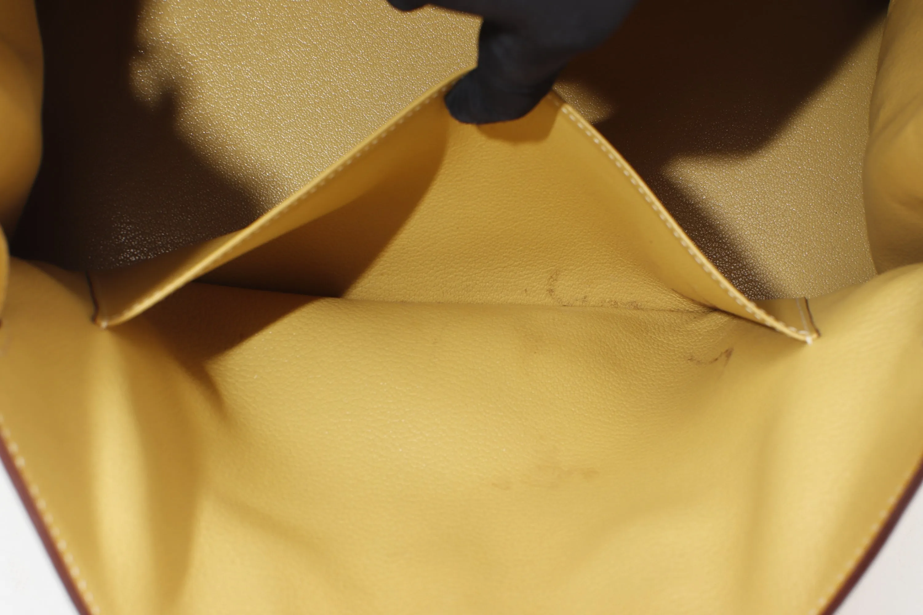 HERMES BIRKIN 35 (STAMP L) MOUTARDE CLEMENCE LEATHER GOLD HARDWARE, WITH KEYS, LOCK, RAINCOAT & DUST COVER