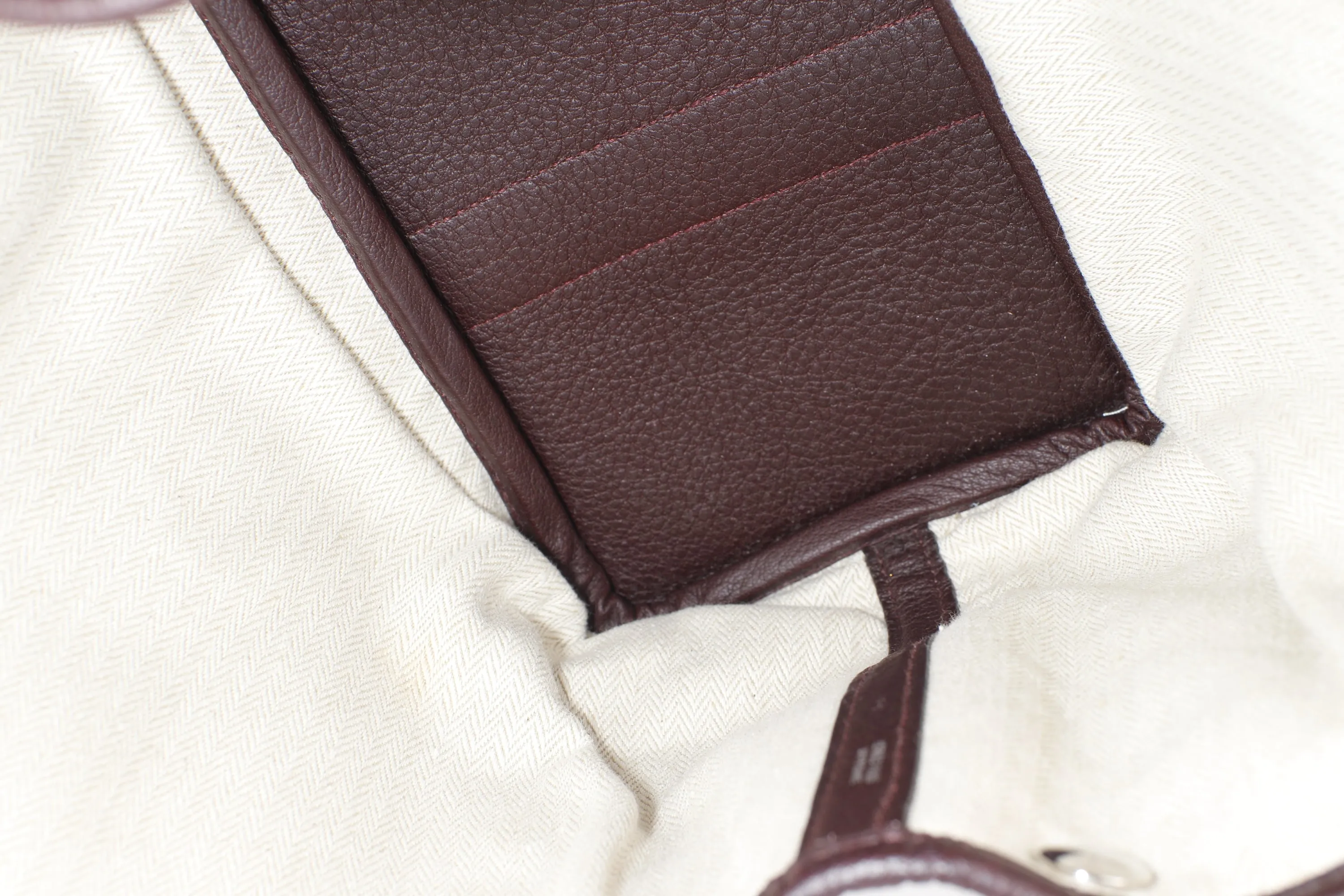 HERMES GARDEN PARTY 30 (STAMP N SQUARE) BORDEAUX TOGO LEATHER PALLADIUM HARDWARE, NO DUST COVER