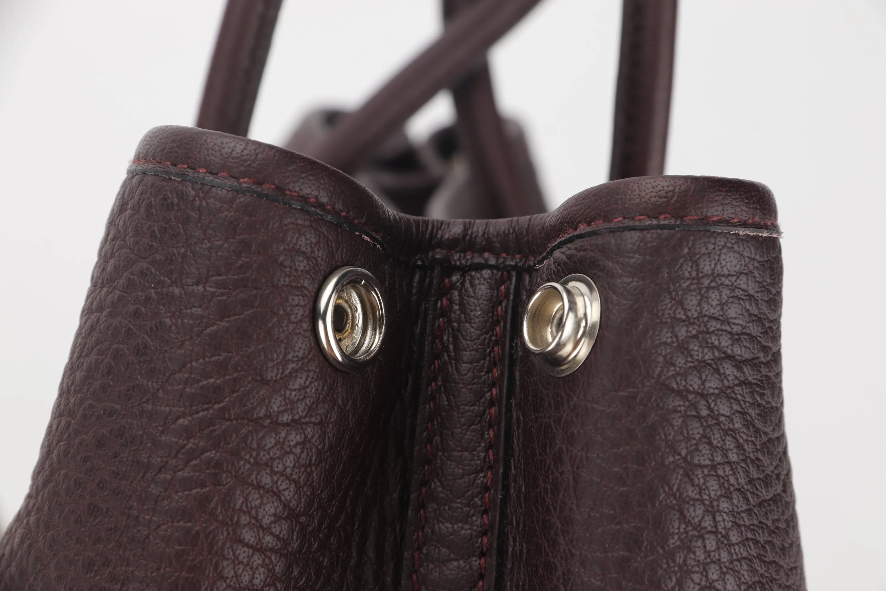 HERMES GARDEN PARTY 30 (STAMP N SQUARE) BORDEAUX TOGO LEATHER PALLADIUM HARDWARE, NO DUST COVER