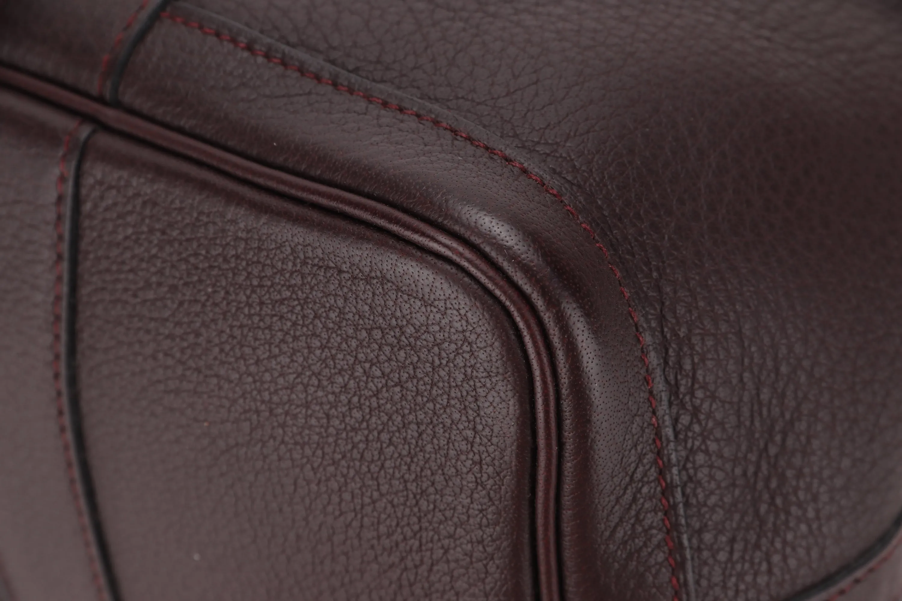 HERMES GARDEN PARTY 30 (STAMP N SQUARE) BORDEAUX TOGO LEATHER PALLADIUM HARDWARE, NO DUST COVER