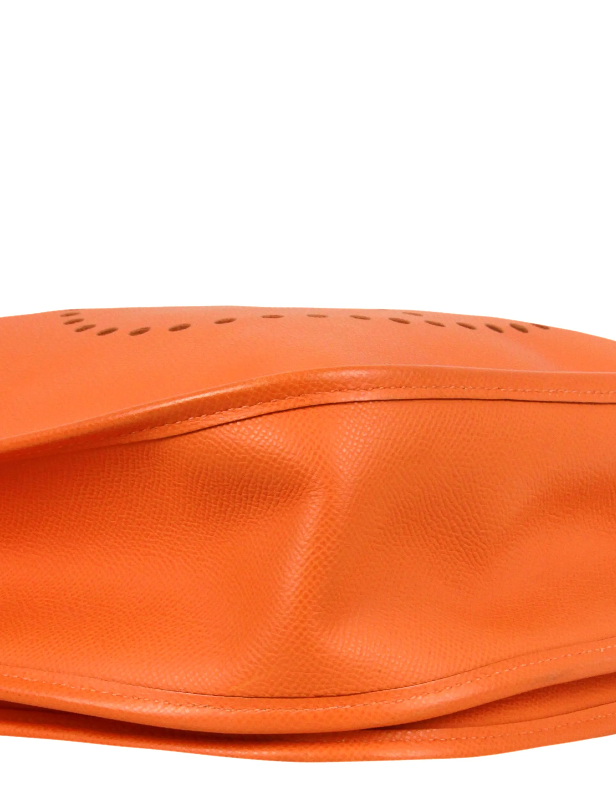 Hermes Orange Epsom Leather Evelyne III GM Messenger Bag