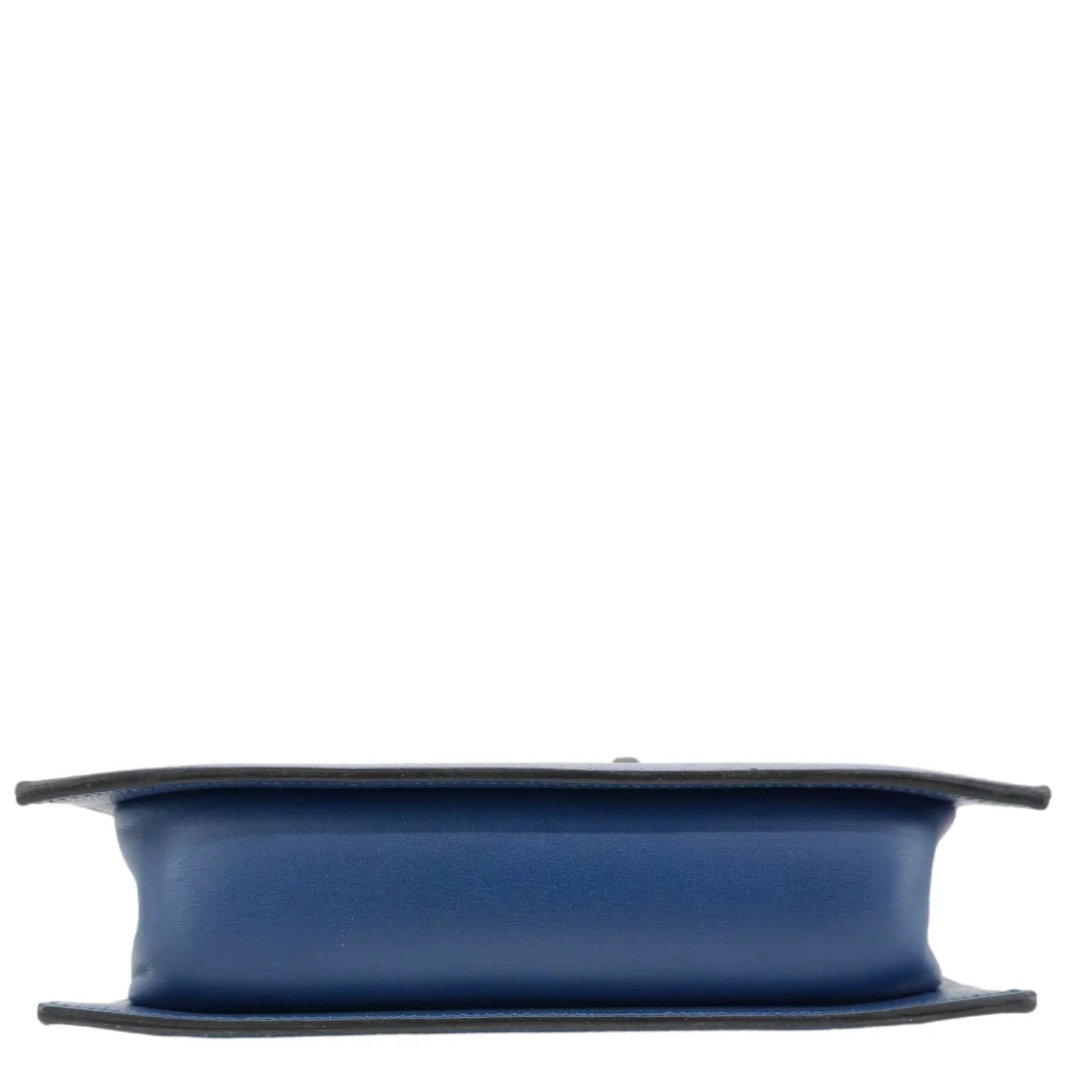 HERMES Sacabar Leather Crossbody Bag Blue