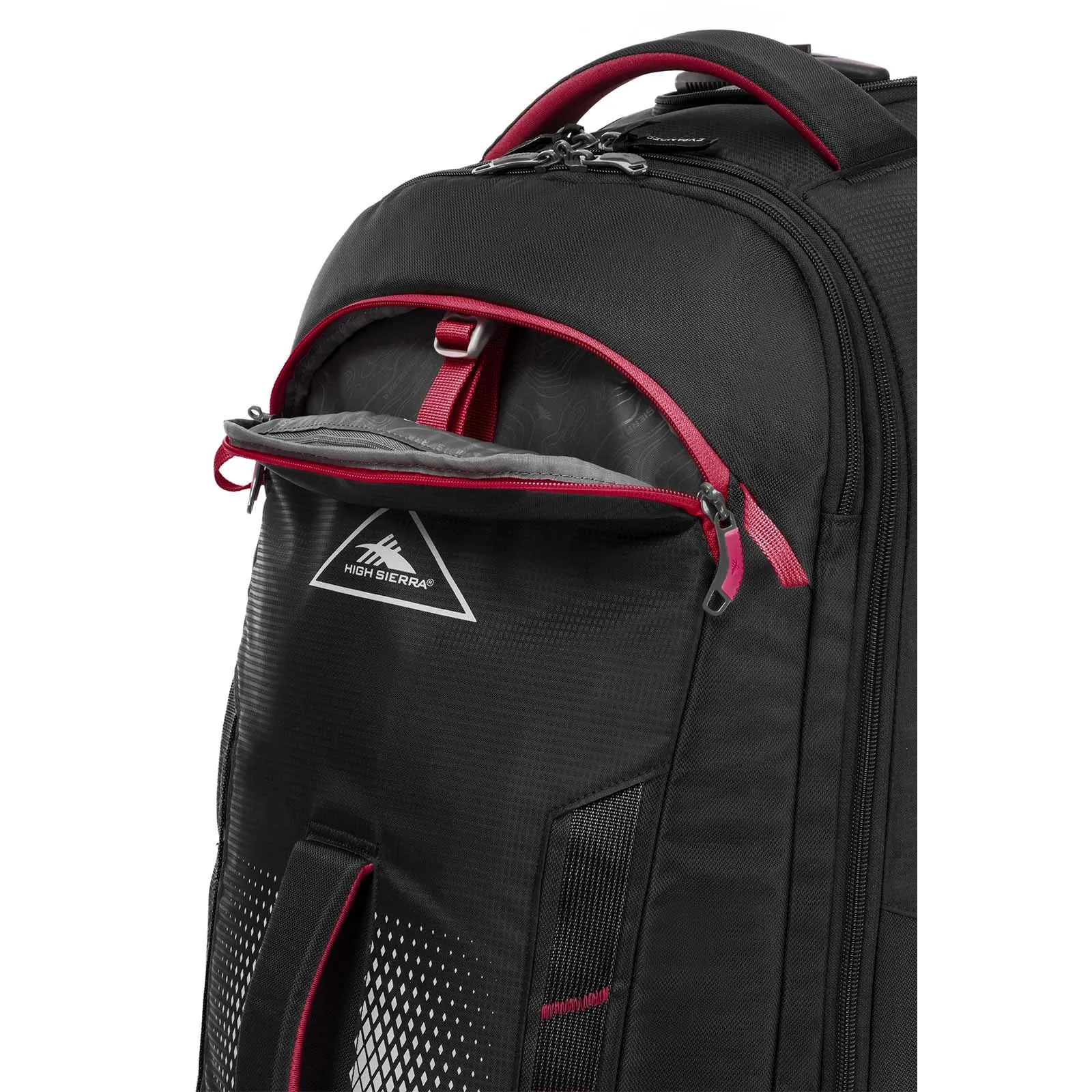 High Sierra Composite V4 84cm Wheeled Duffel Black/Red