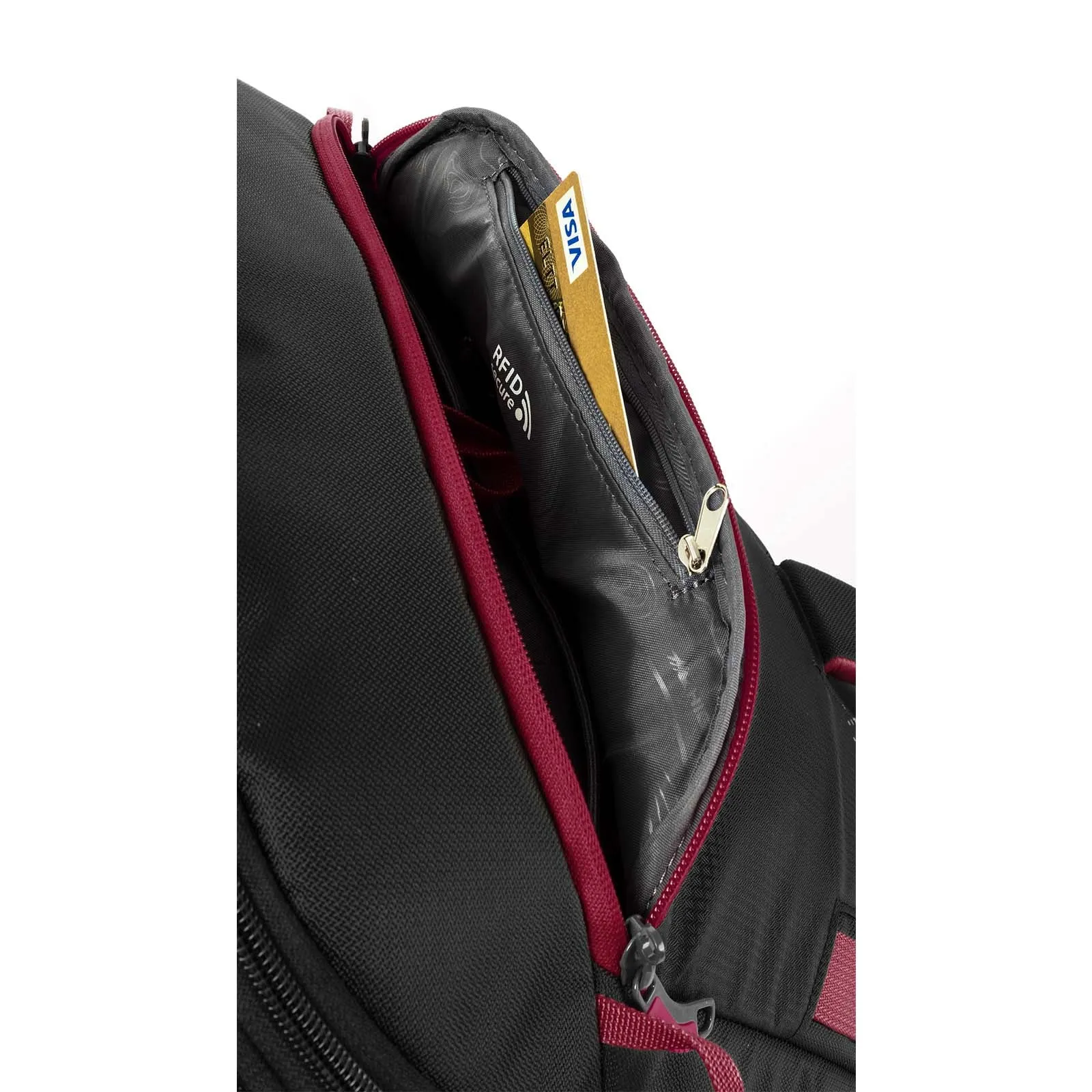 High Sierra Composite V4 84cm Wheeled Duffel Black/Red