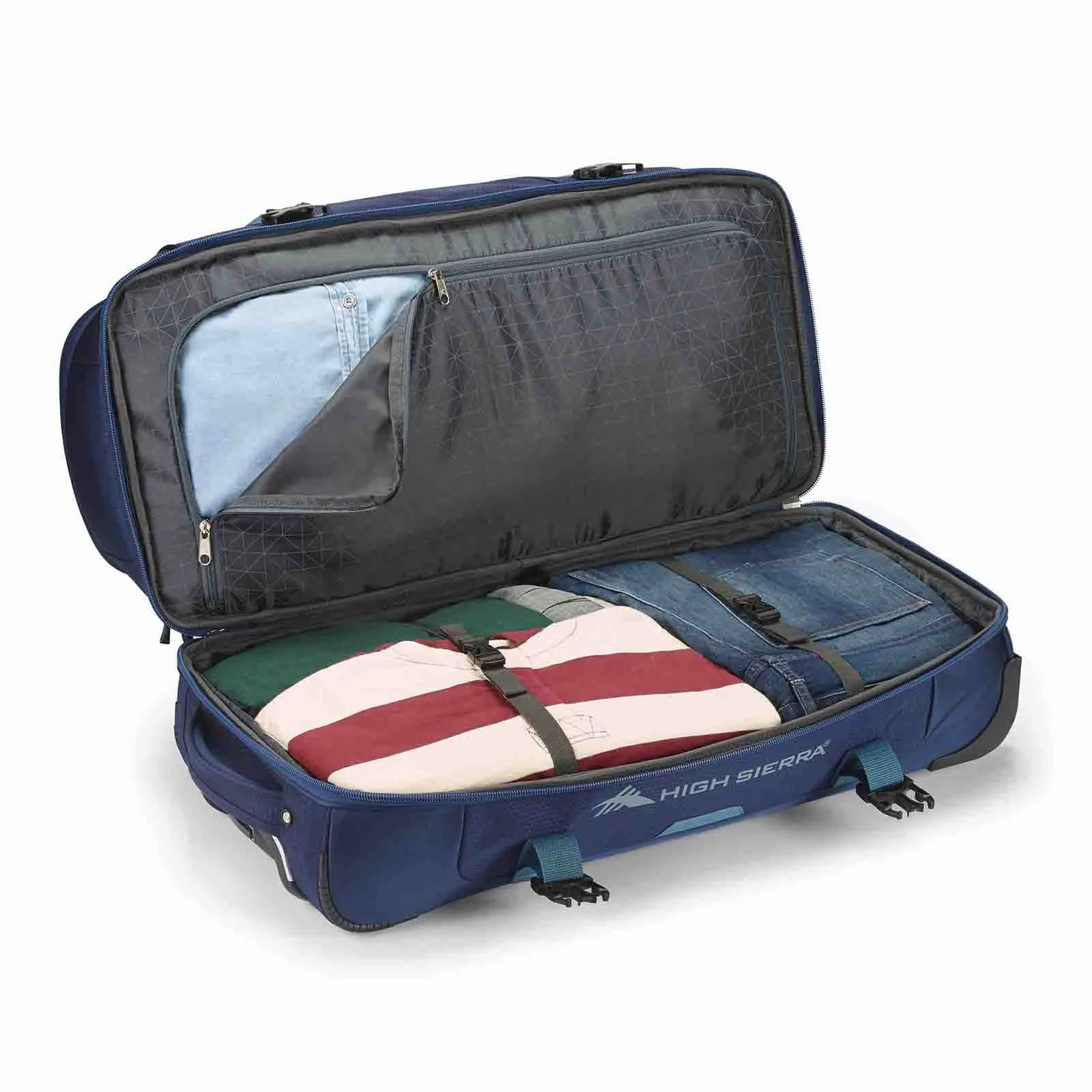 High Sierra Fairlead 86cm Wheeled Duffel Navy