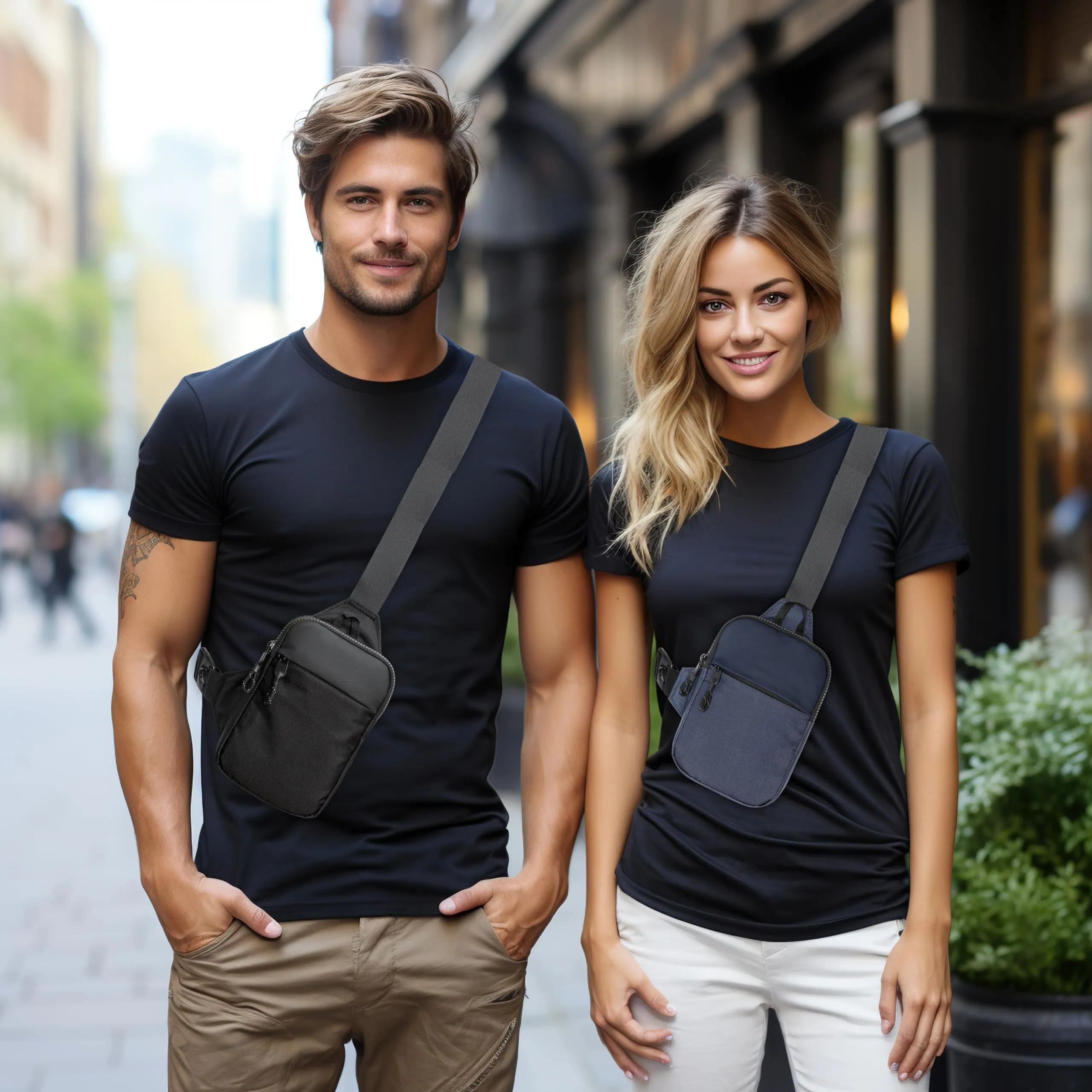 higouta Mini Sling Bag for Women and Men, Small Crossbody Bag Casual Trendy Waterproof Phone Chest Bag for Travel