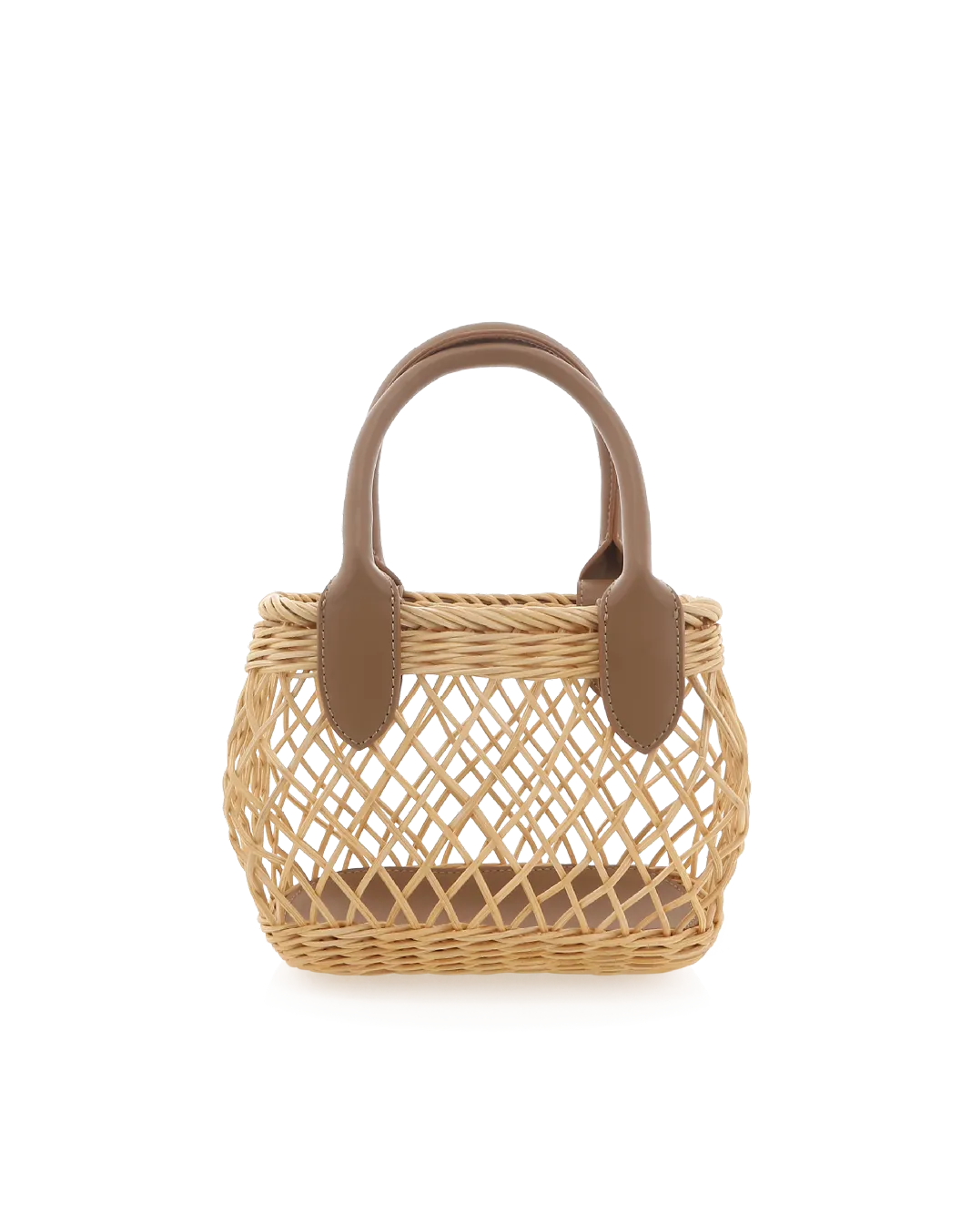 HOLIDAY HANDLE BAG - NATURAL RATTAN-TAN