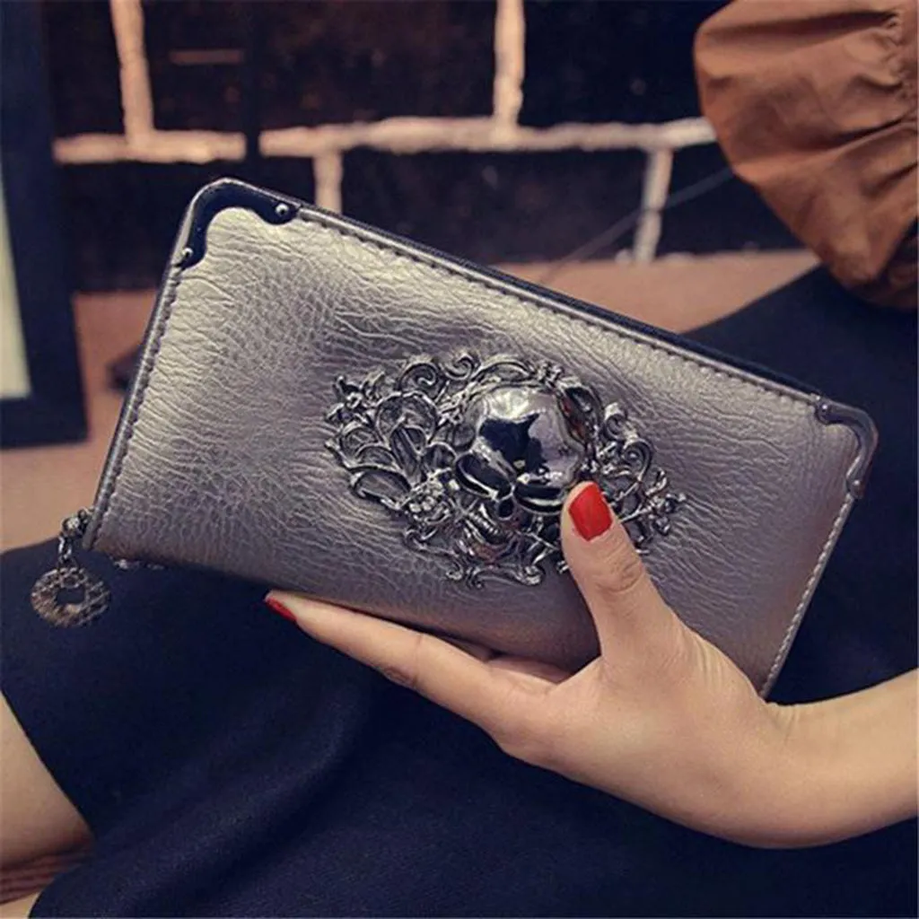 Hot Fashion Metal Skull Women's Wallet