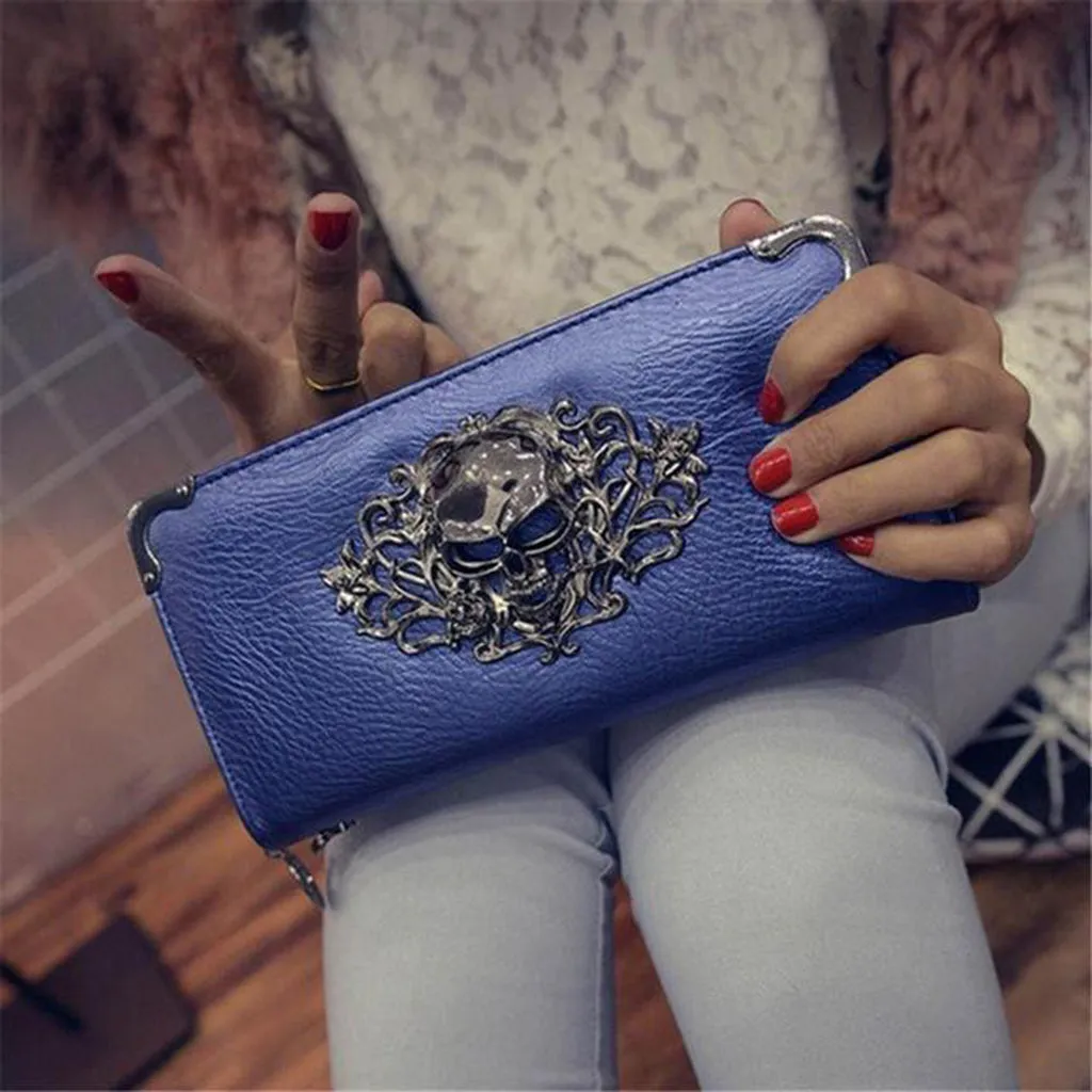 Hot Fashion Metal Skull Women's Wallet