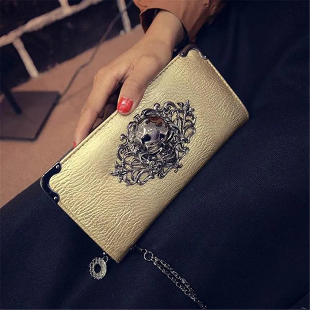 Hot Fashion Metal Skull Women's Wallet