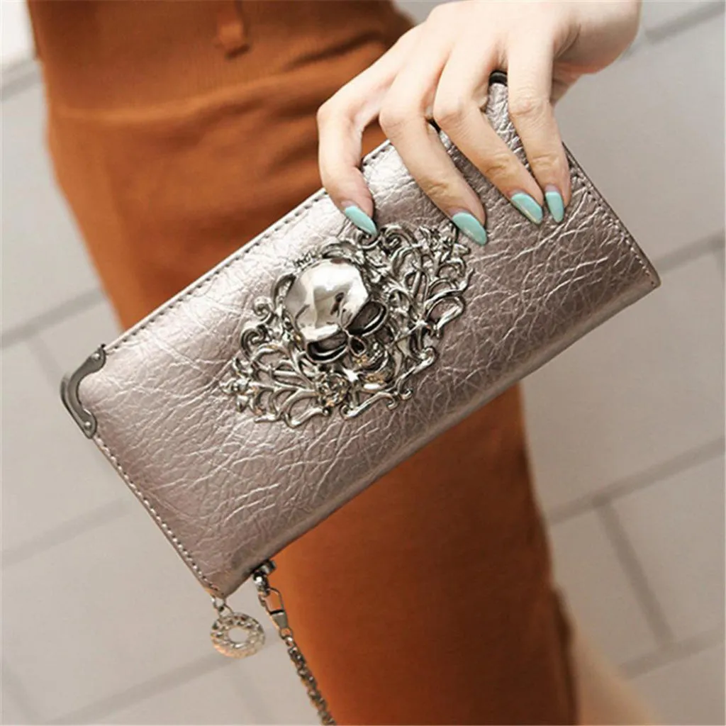 Hot Fashion Metal Skull Women's Wallet