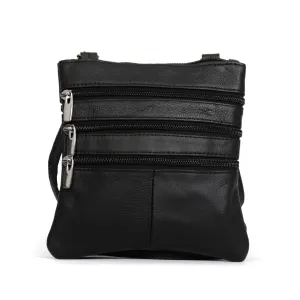 Hot Leathers Small Leather Purse with 3 Zippers