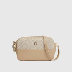 Jacquard Camera Bag - Beige