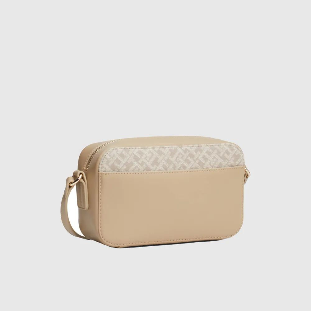 Jacquard Camera Bag - Beige