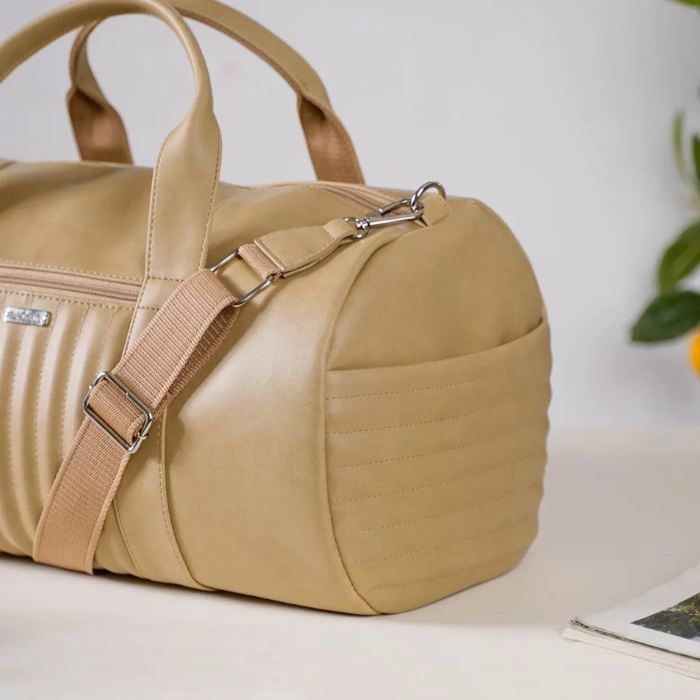 Jet-Setter Duffle Bag Beige Large 17x9 Inch
