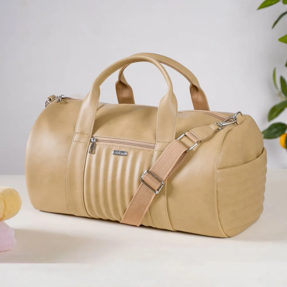 Jet-Setter Duffle Bag Beige Large 17x9 Inch