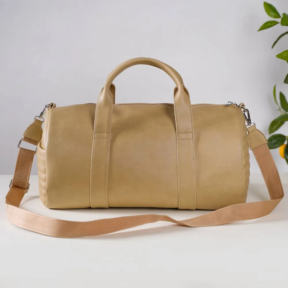 Jet-Setter Duffle Bag Beige Large 17x9 Inch