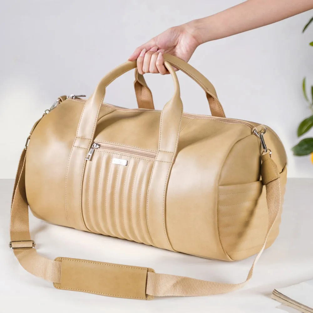 Jet-Setter Duffle Bag Beige Large 17x9 Inch