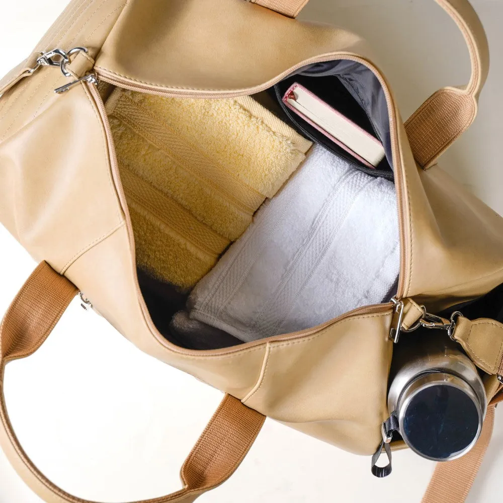 Jet-Setter Duffle Bag Beige Large 17x9 Inch