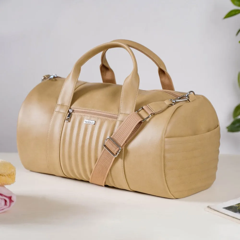 Jet-Setter Duffle Bag Beige Large 17x9 Inch