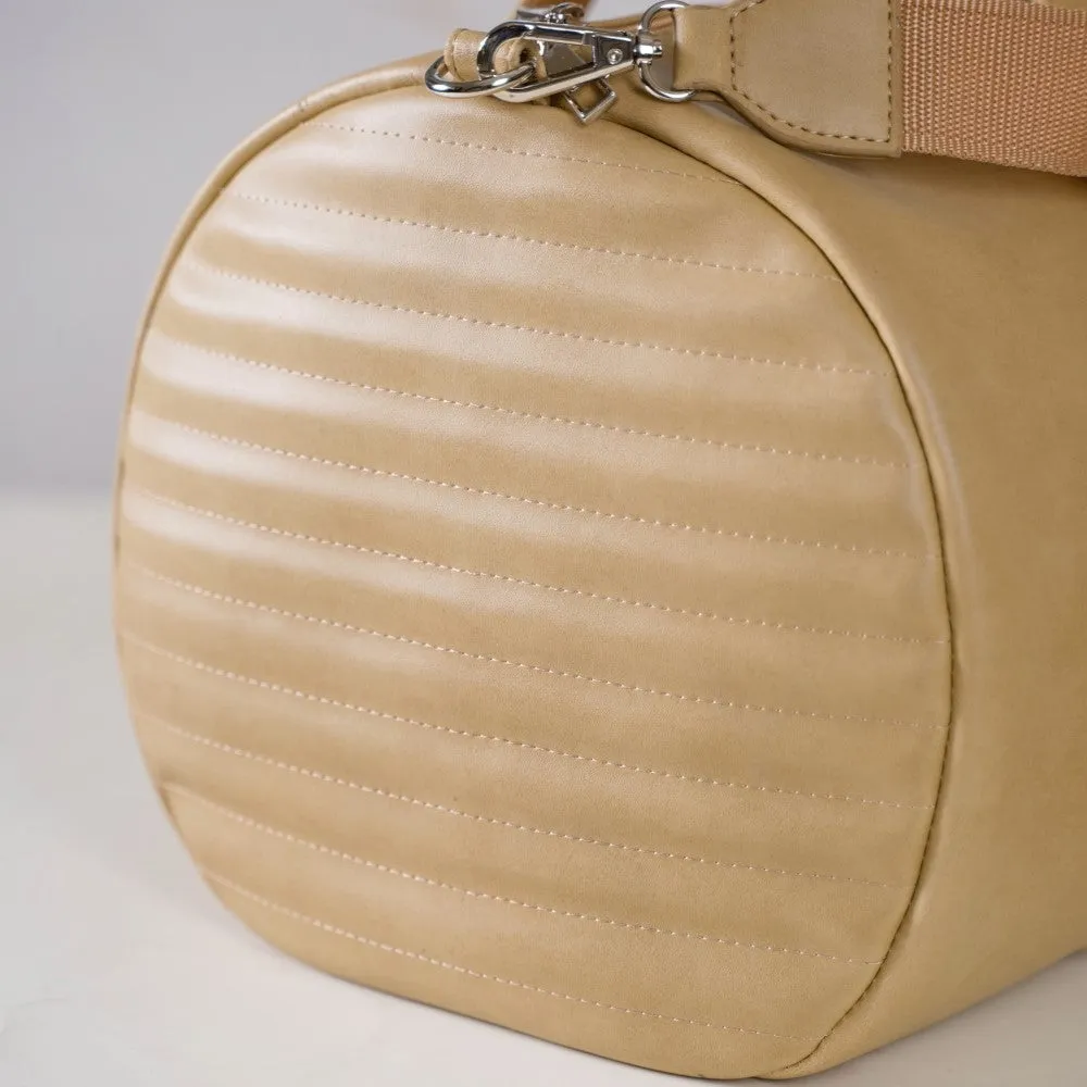 Jet-Setter Duffle Bag Beige Large 17x9 Inch