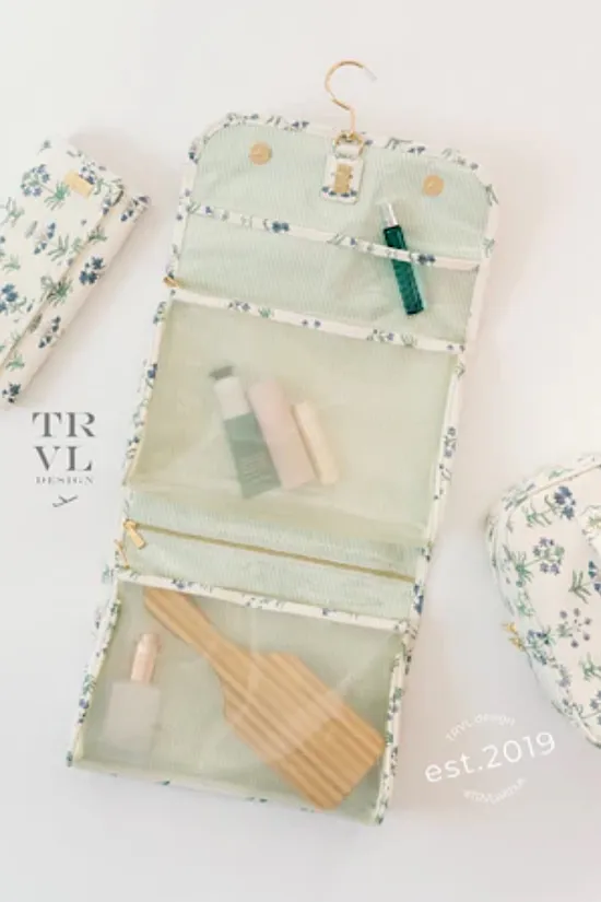 Jewelry Wallet Provence with Green Pinstripe Liner